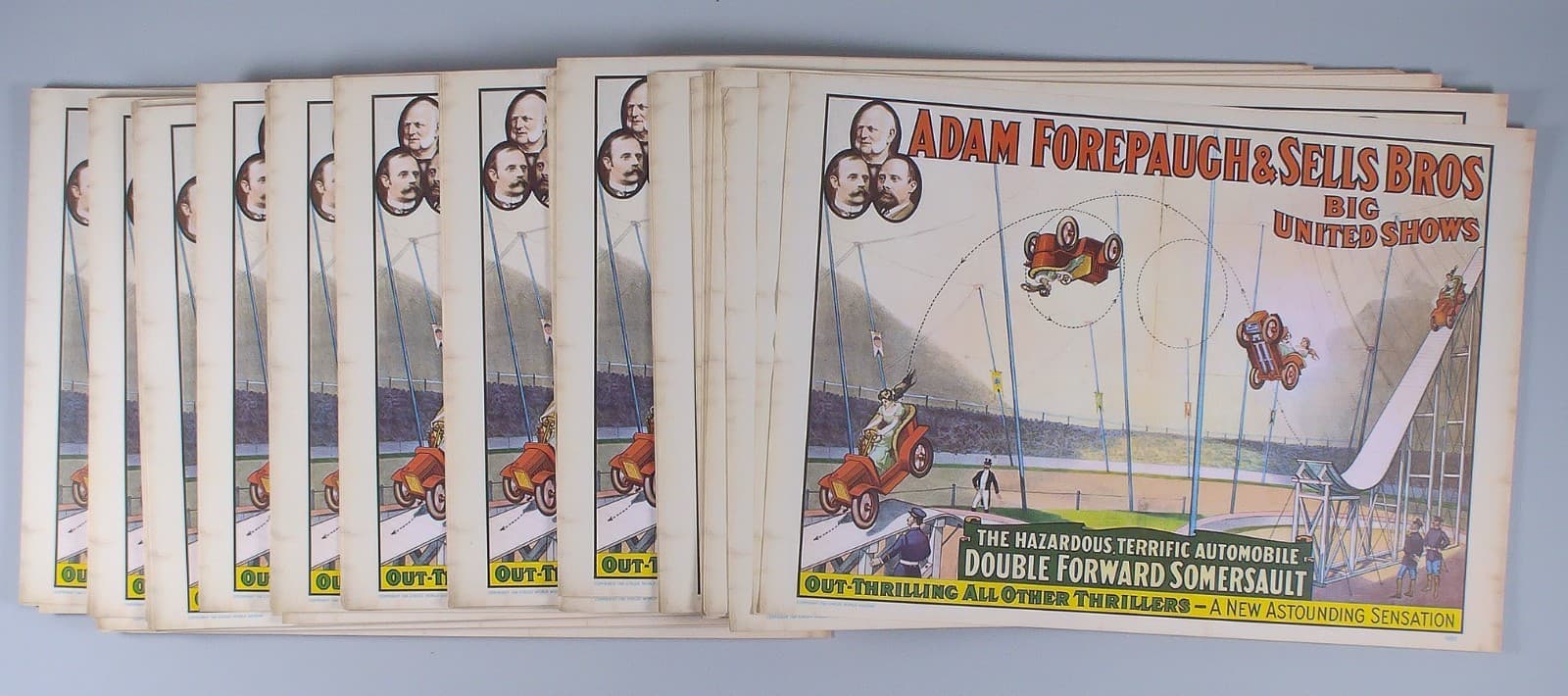 Huge Lot of 170 Forepaugh & Sells Bros" BIG UNITED SHOWS" Circus Poster CW/1960 3