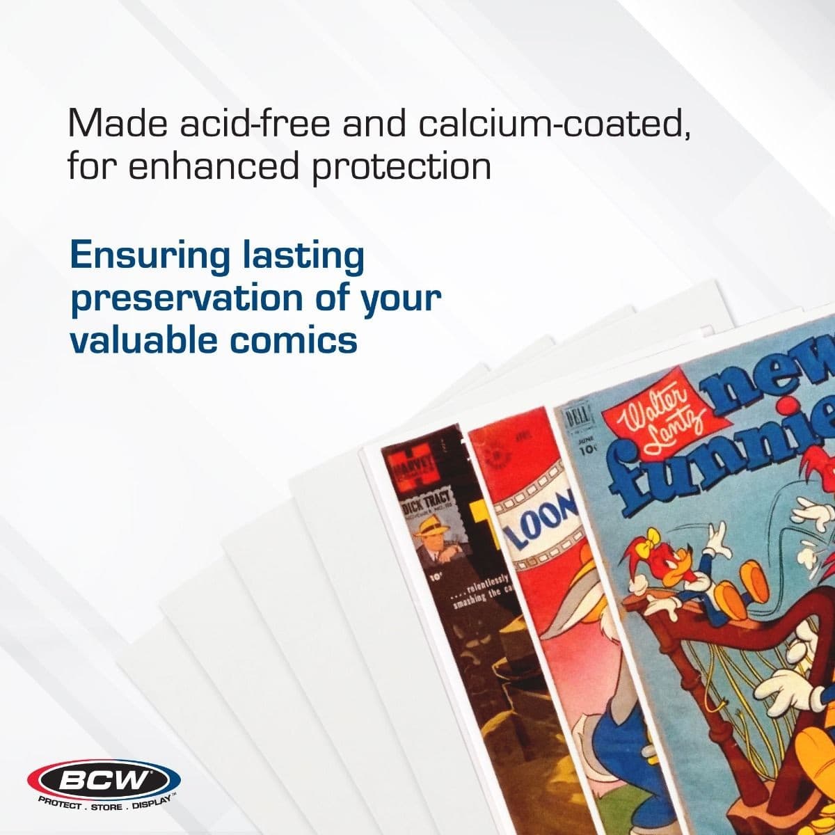 100 BCW Golden Comic Backing Boards Precision Cut 7.5x10.5 Coated Acid Free NEW 4