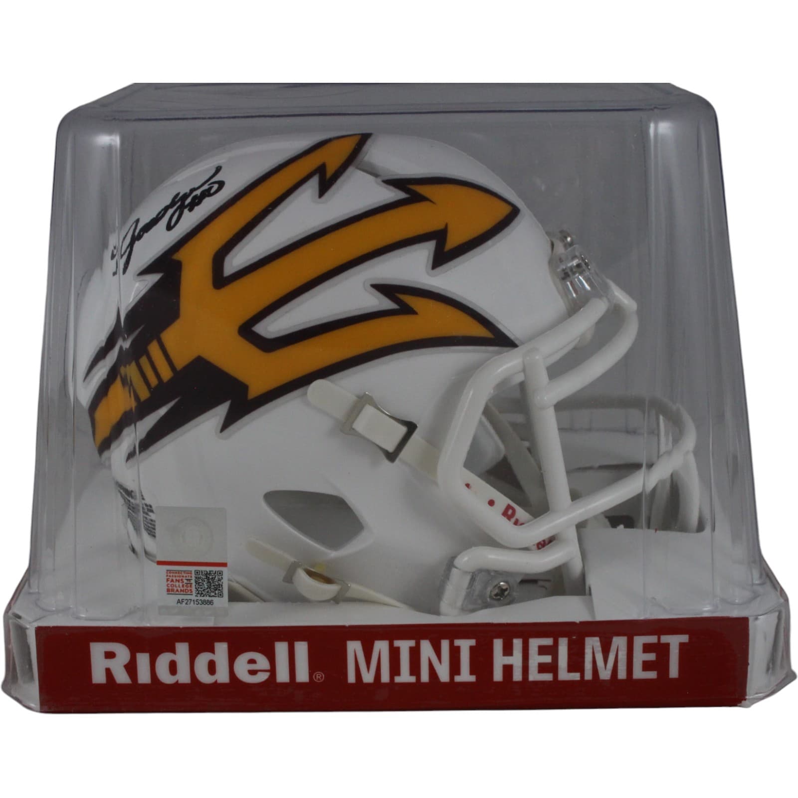 Jordyn Tyson Autographed Arizona State Sun Devils Wht Mini Helmet Beckett 50098 5