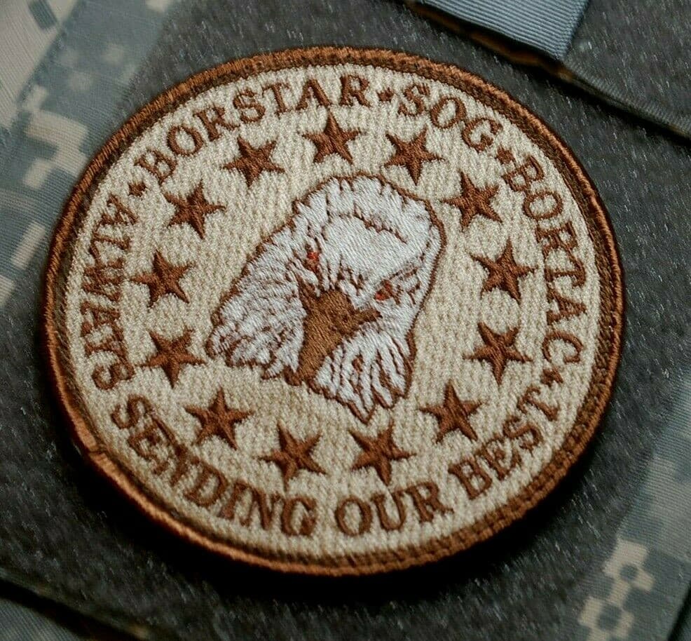 US BORDER SECURITY BORSTAR SOG BORTAC velkrö DD PATCH: ALWAYS SENDING OUR BEST