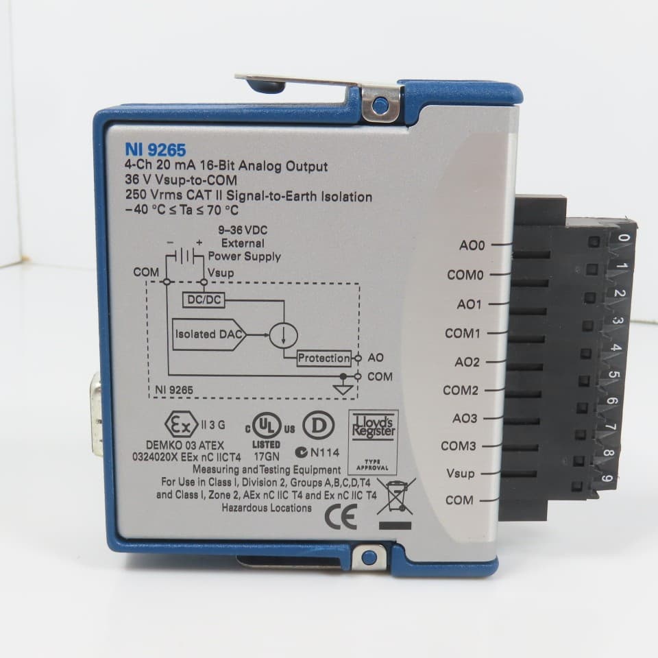National Instruments NI 9265 198845A-01L 8-Channel Analog Output 16-Bit (Clean) 2