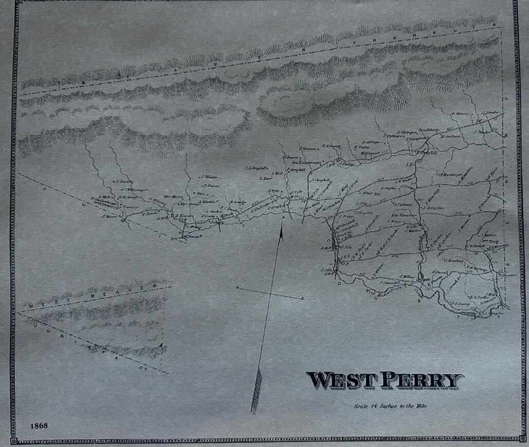 Mount Pleasant Mills Meiserville, Perry,  Pa  1868 Maps with Homeowners Names 3