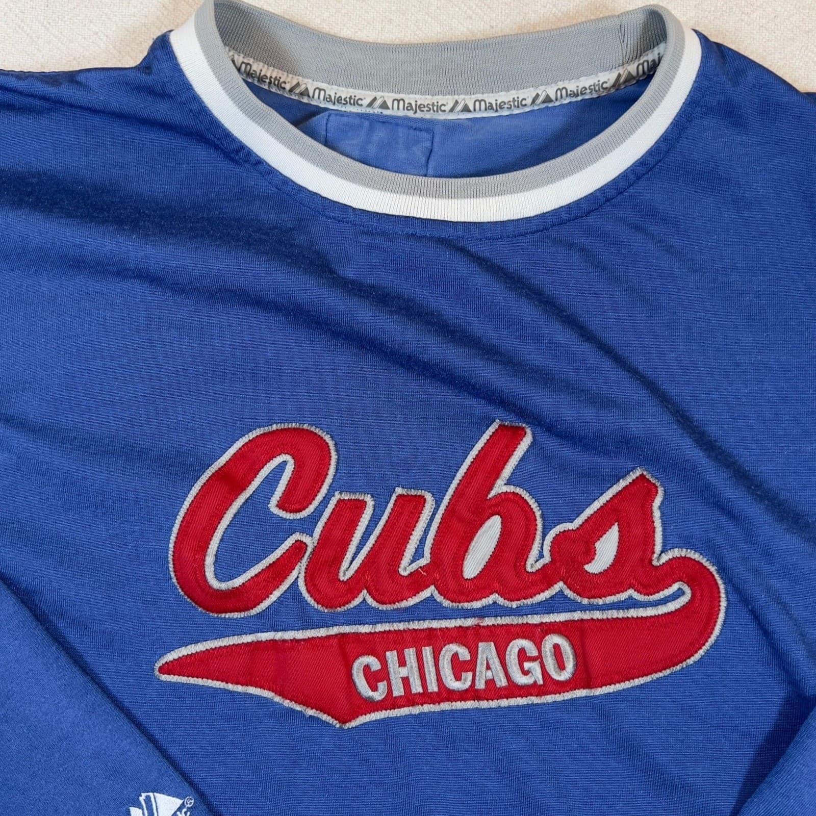 Vintage Majestic Chicago Cubs MLB Long Sleeve Shirt Mens Baseball Size XL 3