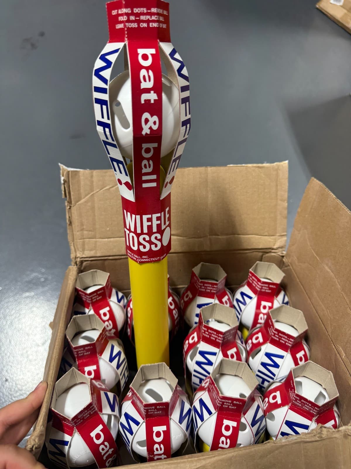 Wiffle Perforated Plastic Baseball And Plastic Bat Set, One Case 6