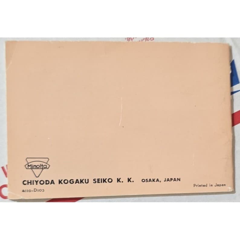 Minolta 16 II Owner's Manual Vintage Subminiature Camera Instructions Booklet 4