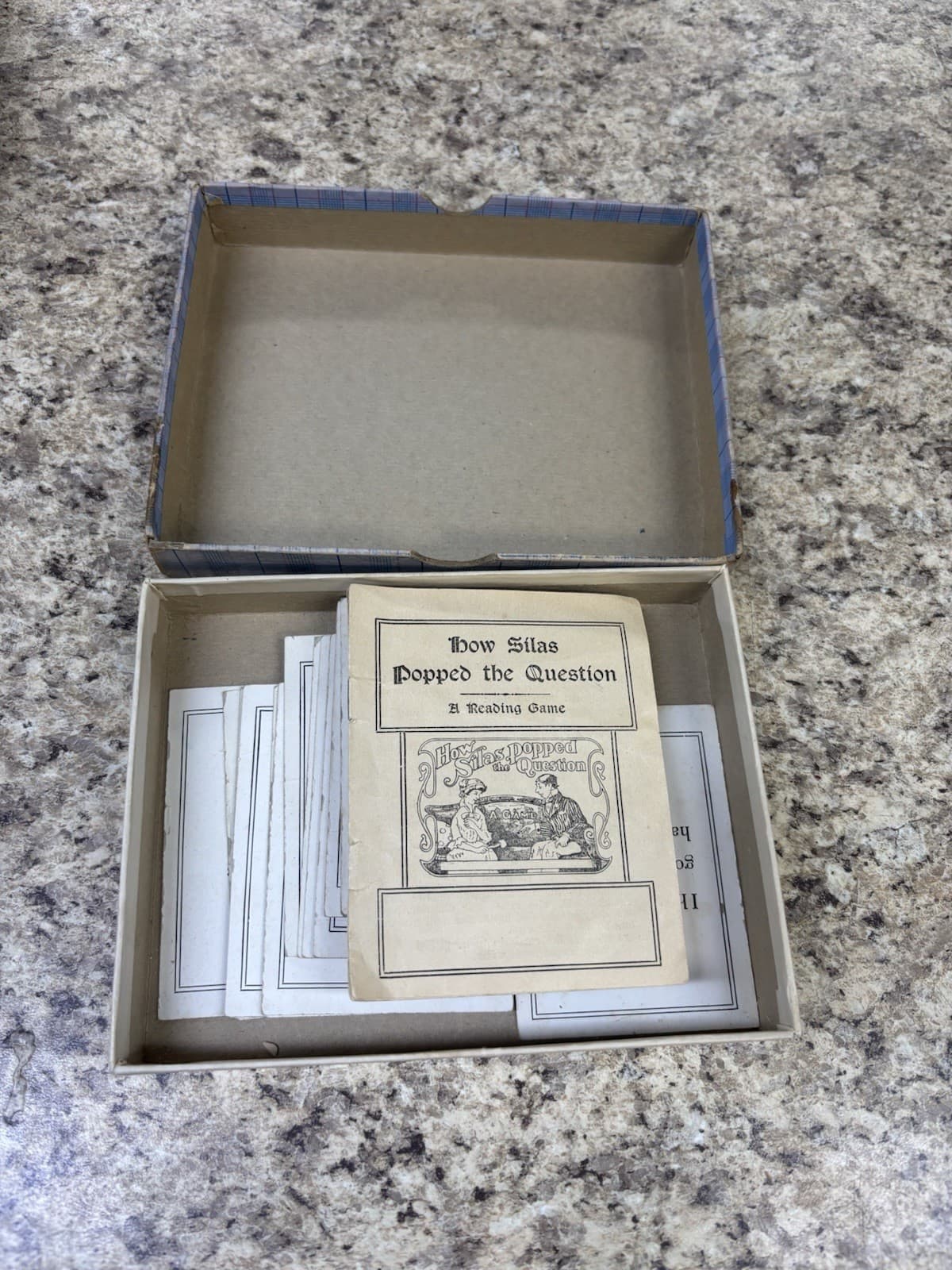Antique HOW SILAS POPPED THE QUESTION Game Parker Brothers 1910s Courtship Cards 3