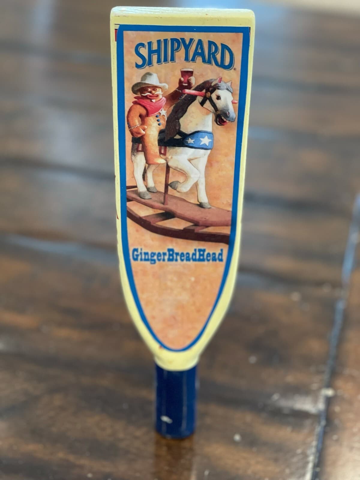 Shipyard Brewing "Gingerbread Head" Tap Handle