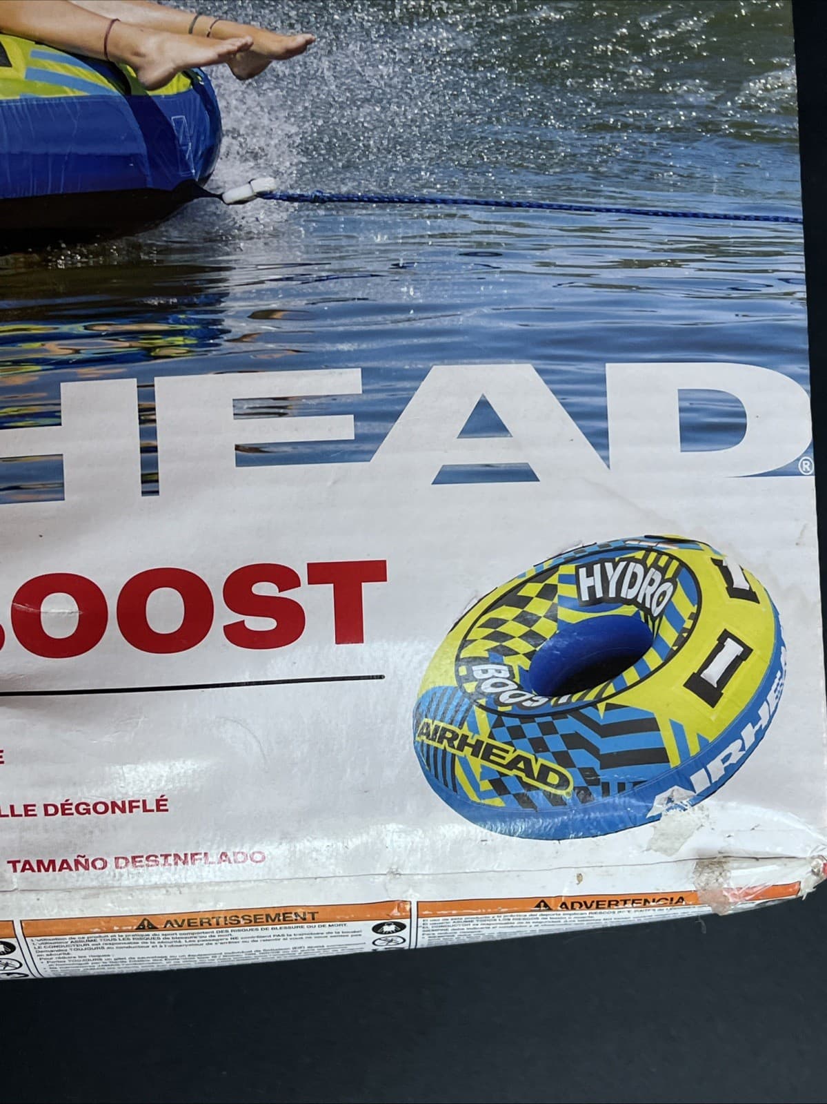 Airhead Hydro Boost 54 in Towable Tub Ski Water Sports Inflatable New In Box 3