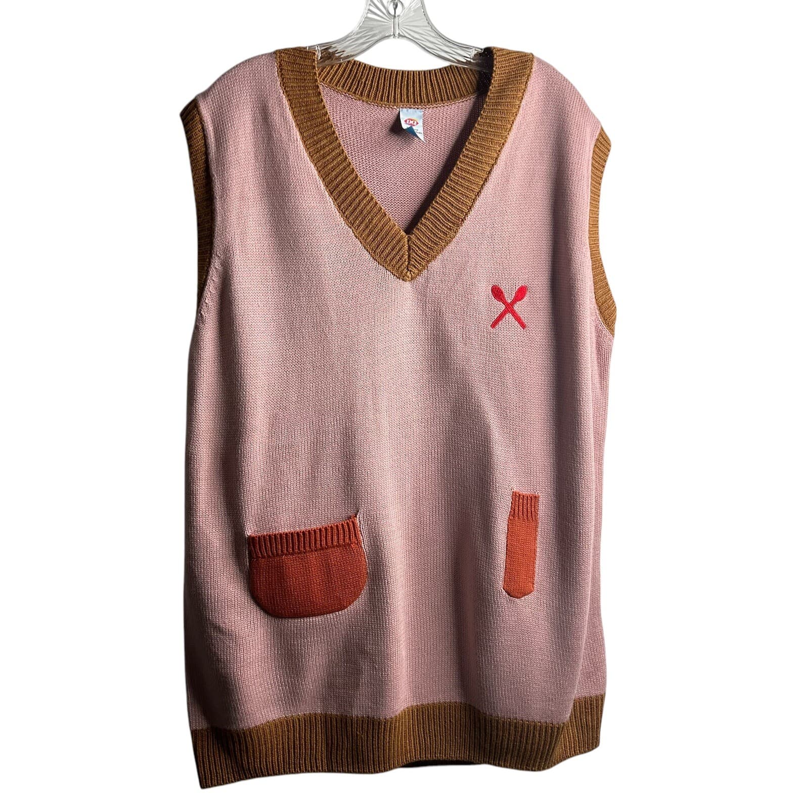 Dairy Queen Ice Cream DQ Oversized Sweater Vest Unisex One Size Fits Most 2