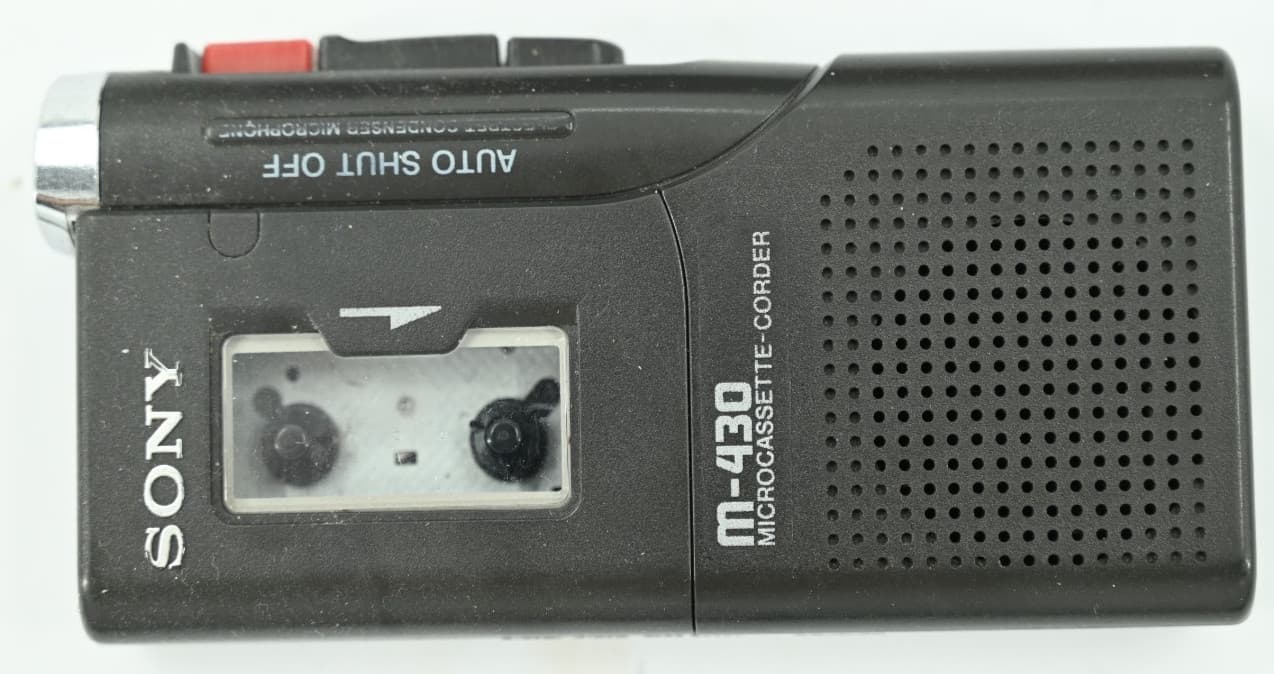 Sony M-430 Microcassette Handheld Tape Voice Recorder 2-Way Tested Working