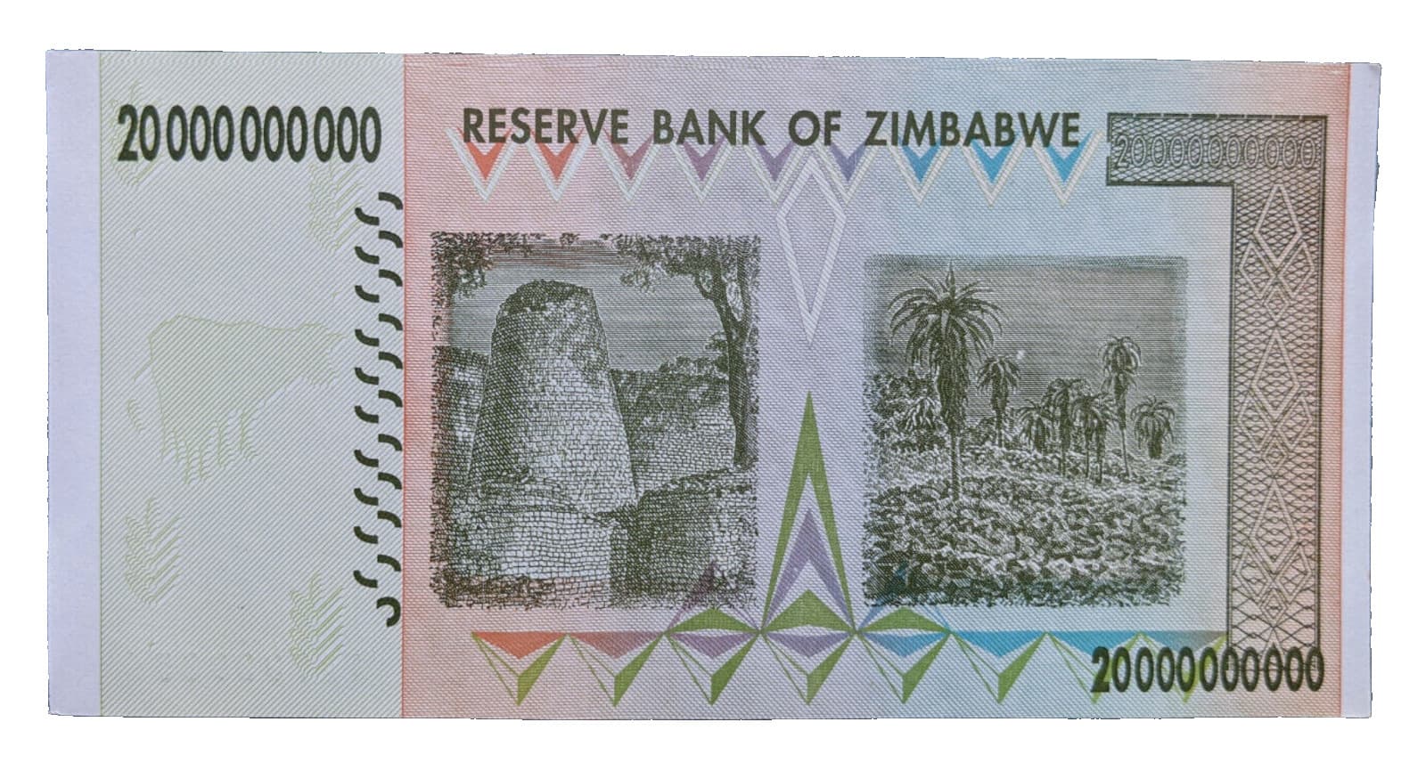 Zimbabwe 20 Billion Dollars Banknote, CIRCULATED Currency, AA/AB Paper Money 2