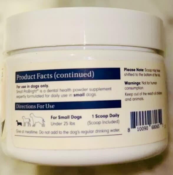 PetLab Co. ProBright - Cleaner Teeth/Fresh Breath - 30 Scoops - Small Dogs! 3