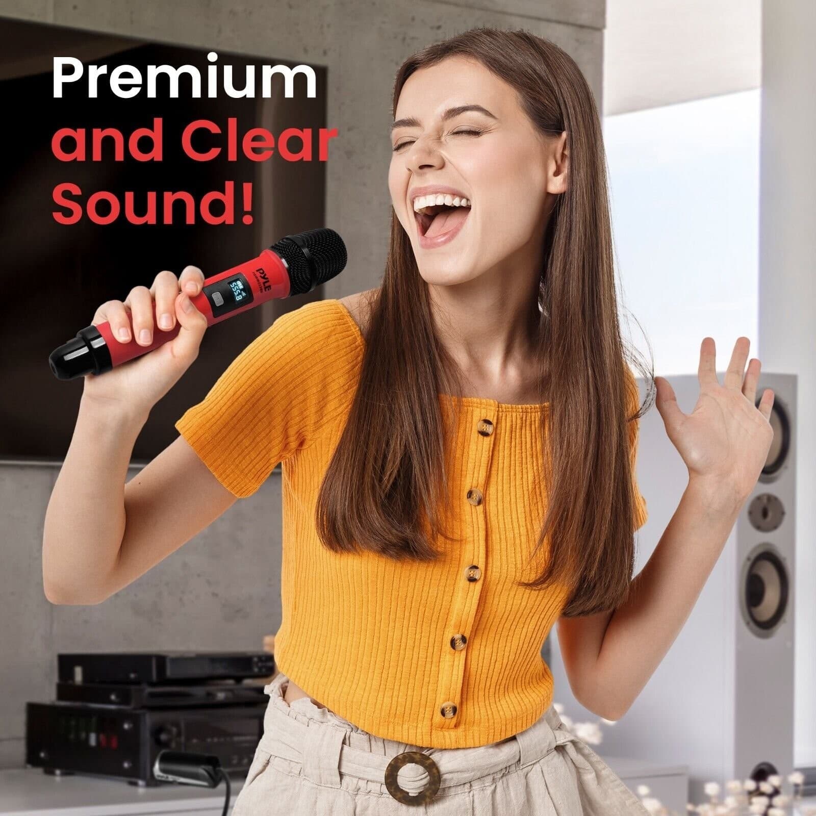 Pyle Addressable UHF 4 Channel Wireless Microphone System 6