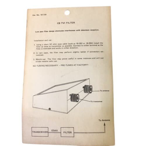 GC Electronics 18-720 CB Television Interference Filter 2