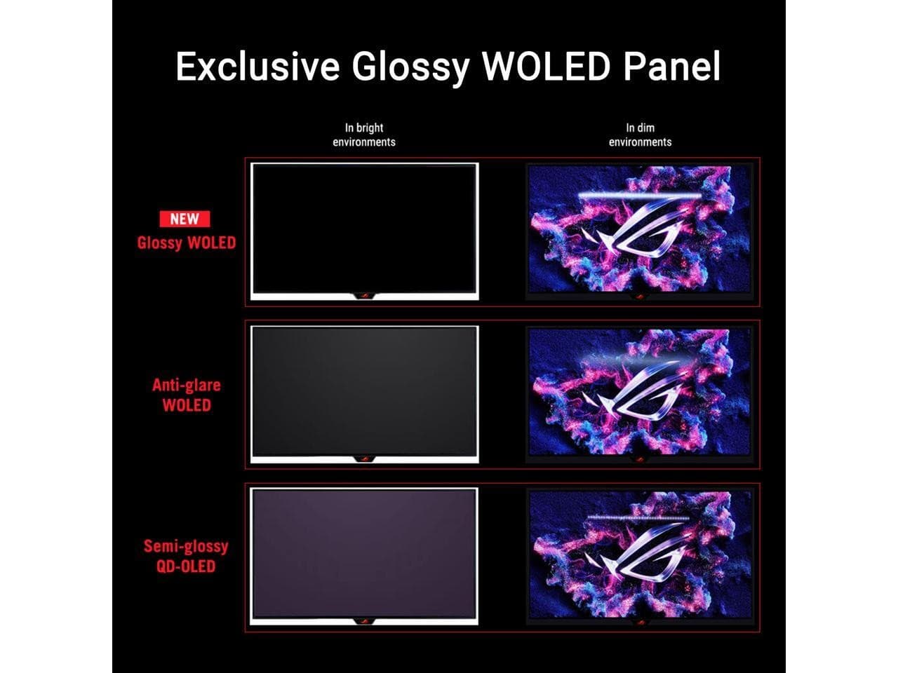 ASUS ROG Strix OLED XG27AQDMGZ gaming monitor 27" 1440p glossy WOLED panel, 240 6