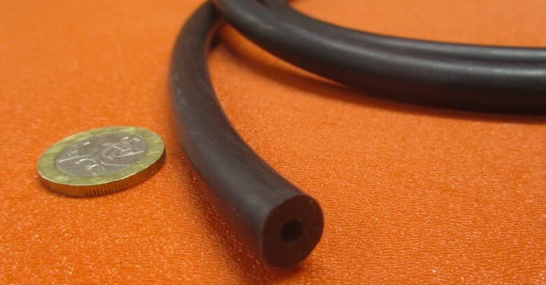 Latex Rubber Tubing Shore A35 Black 3/8" OD x 1/8" ID x 1/8" Wall x 10' Length 4