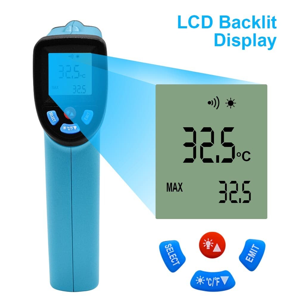 Digital IR Infrared Laser Gun Temperature Thermometer Heat Thermal Gauge Sensor 3