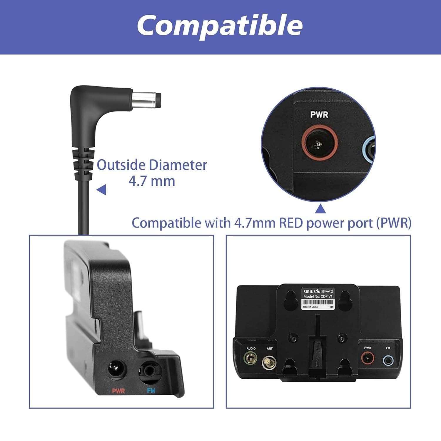 3.2ft USB Charger Power Cable for Sirius XM Radios Receiver onyX onyXEZ onyXPlus 6