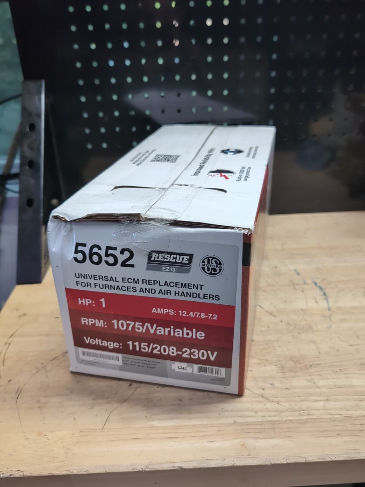 US Motors 5652 Rescue EZ13 ECM Motor 1HP 1075 RPM 115/208-230V Nidec