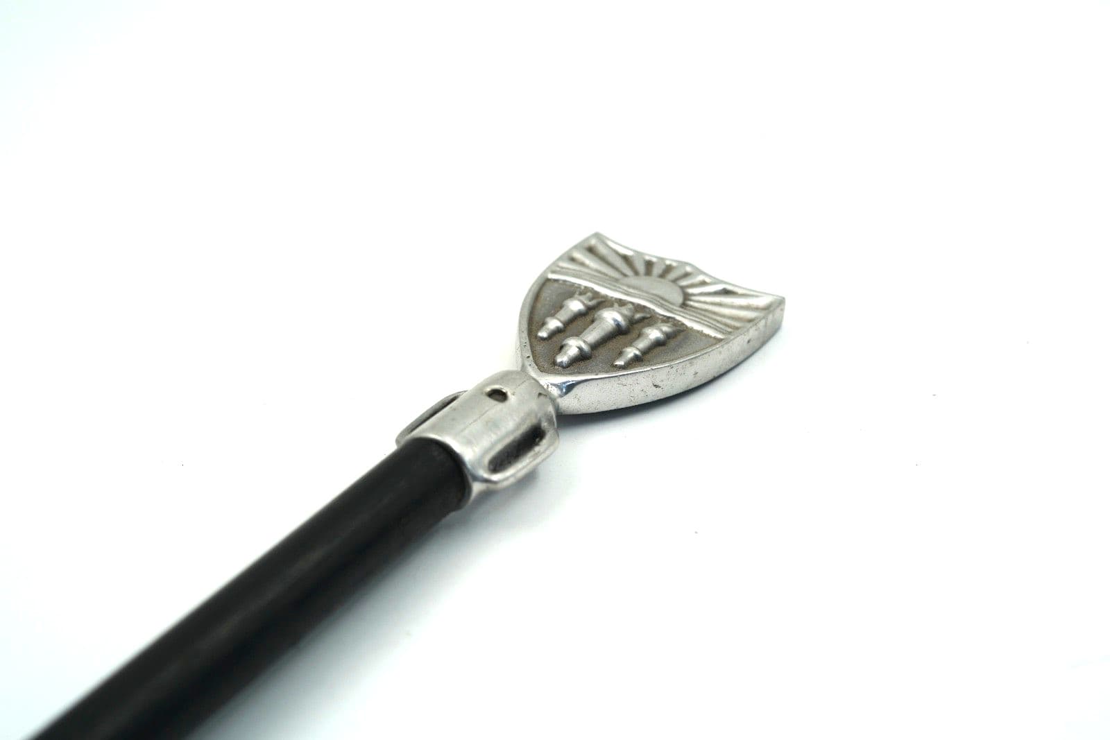 VINTAGE WOODEN CONDUCTORS BATON W/ ALUMINUM USC CREST FINIAL 5