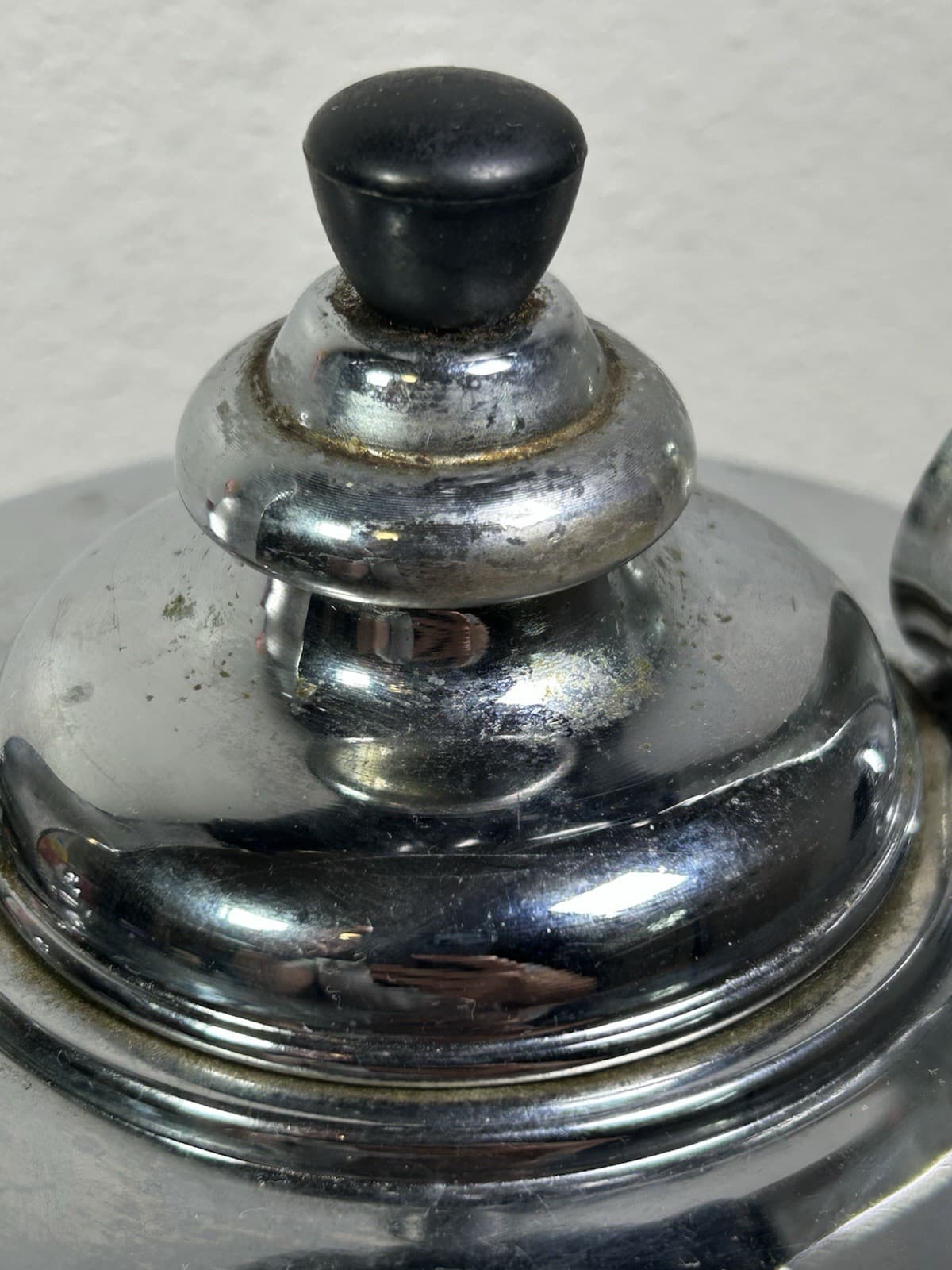 The SIMPLEX Patent Whistling Tea Kettle Solid Copper Chrome England Wood Handle 2