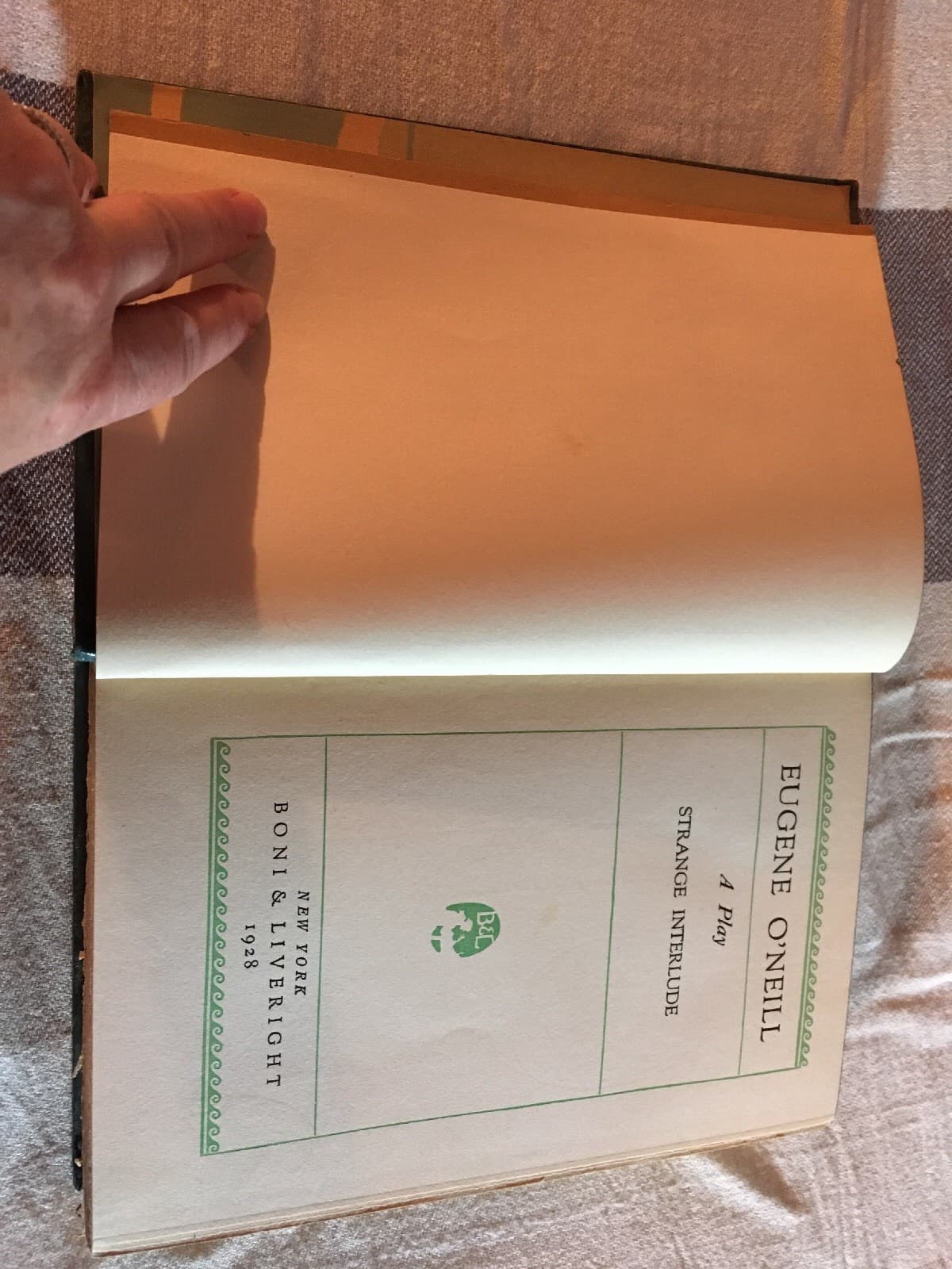 VINTAGE 1928 EUGENE O'NEILL STRANGE INTRELUDE 6