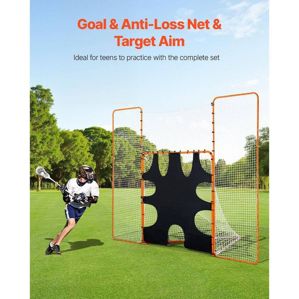3-In-1 Lacrosse Goal, 12 X 9 Ft. Lacrosse Net with Backstop and Target Quick ... 2