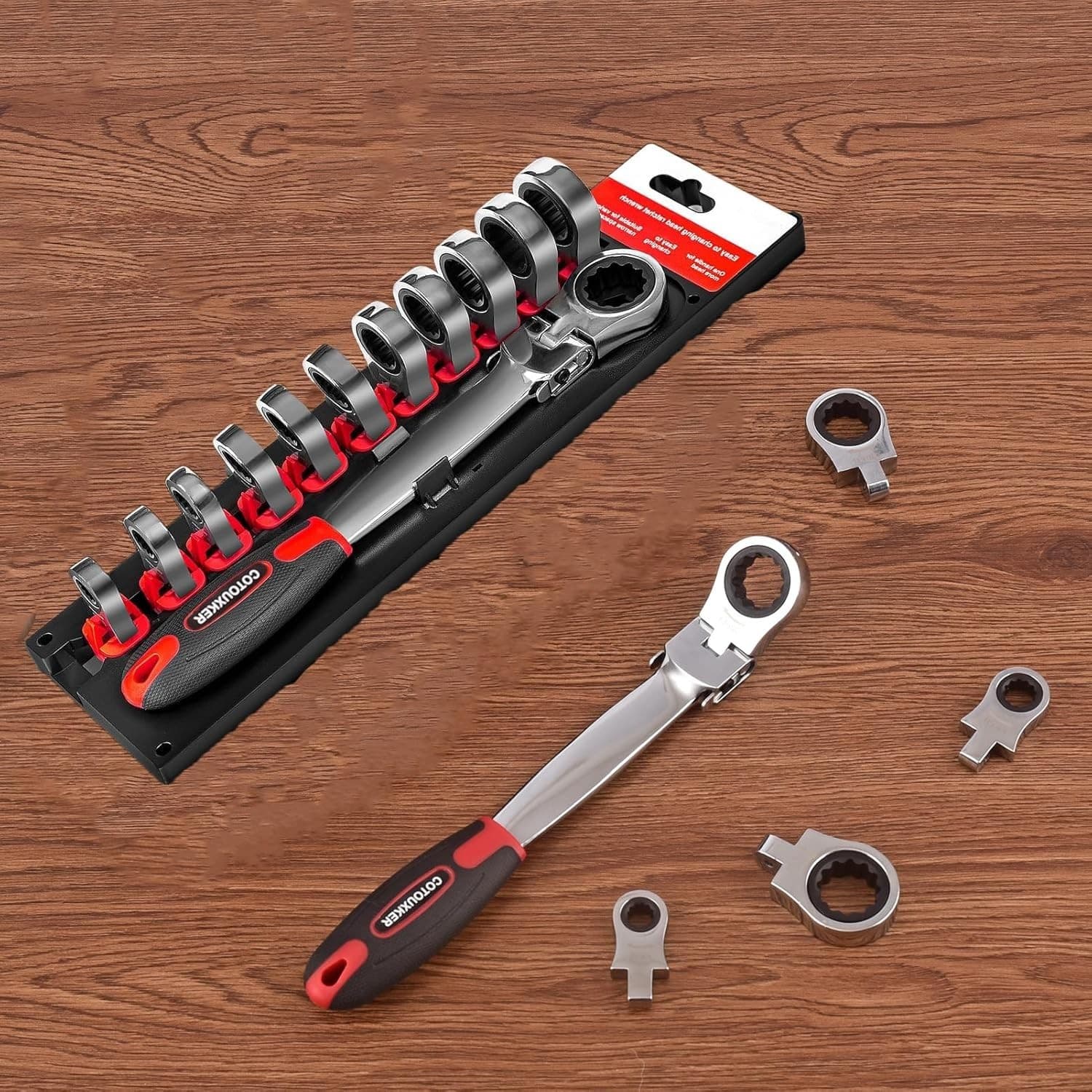 COTOUXKER Flex Head Ratcheting Wrench Set, 1/4 to 3/4 Inch Ratchet Wrench Set... 2