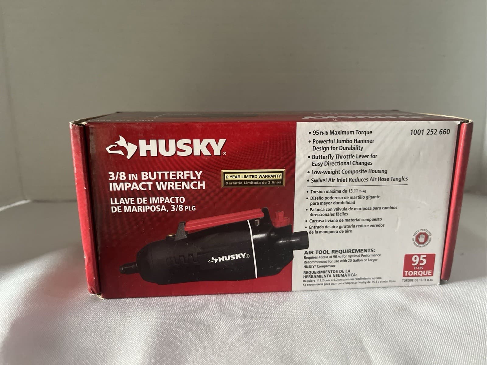 Husky 3/8 in. Butterfly Impact Wrench H4410 NEW 5