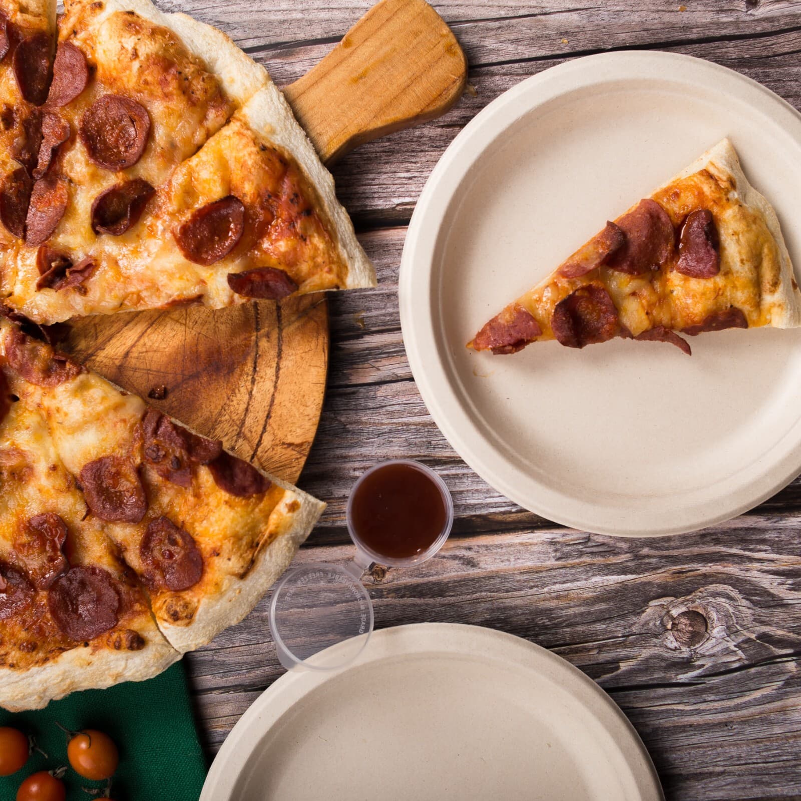 Compostable 6 Inch Plates - Disposable Natural SugarCane Bagasse Plates 6