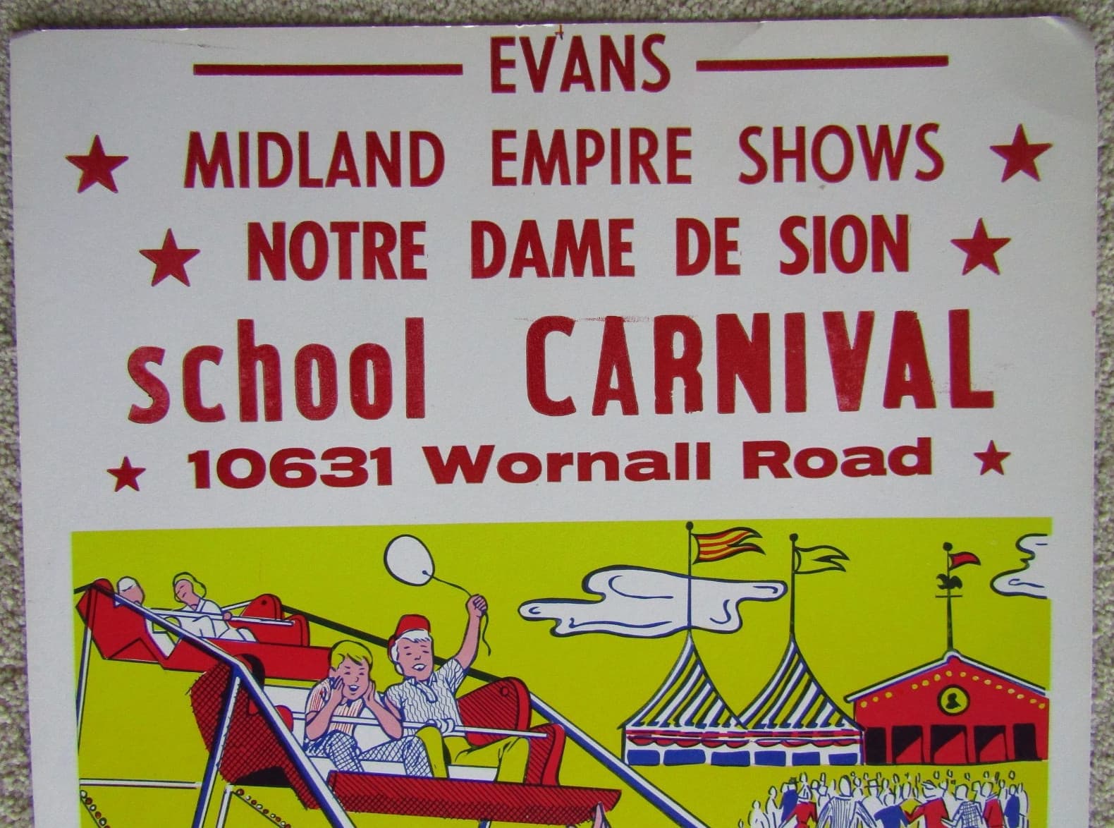 Vintage School Carnival Poster by Triangle Printing Co. 2
