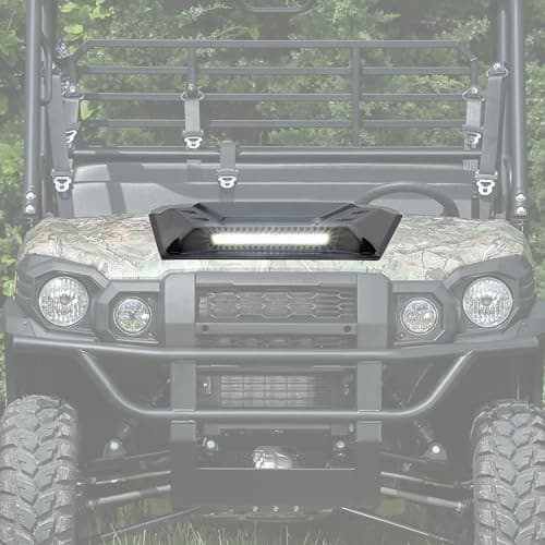  Turbo Hood Scoop with LED Spotlight for 2015-2024 Kawasaki Mule Pro, Sport  3