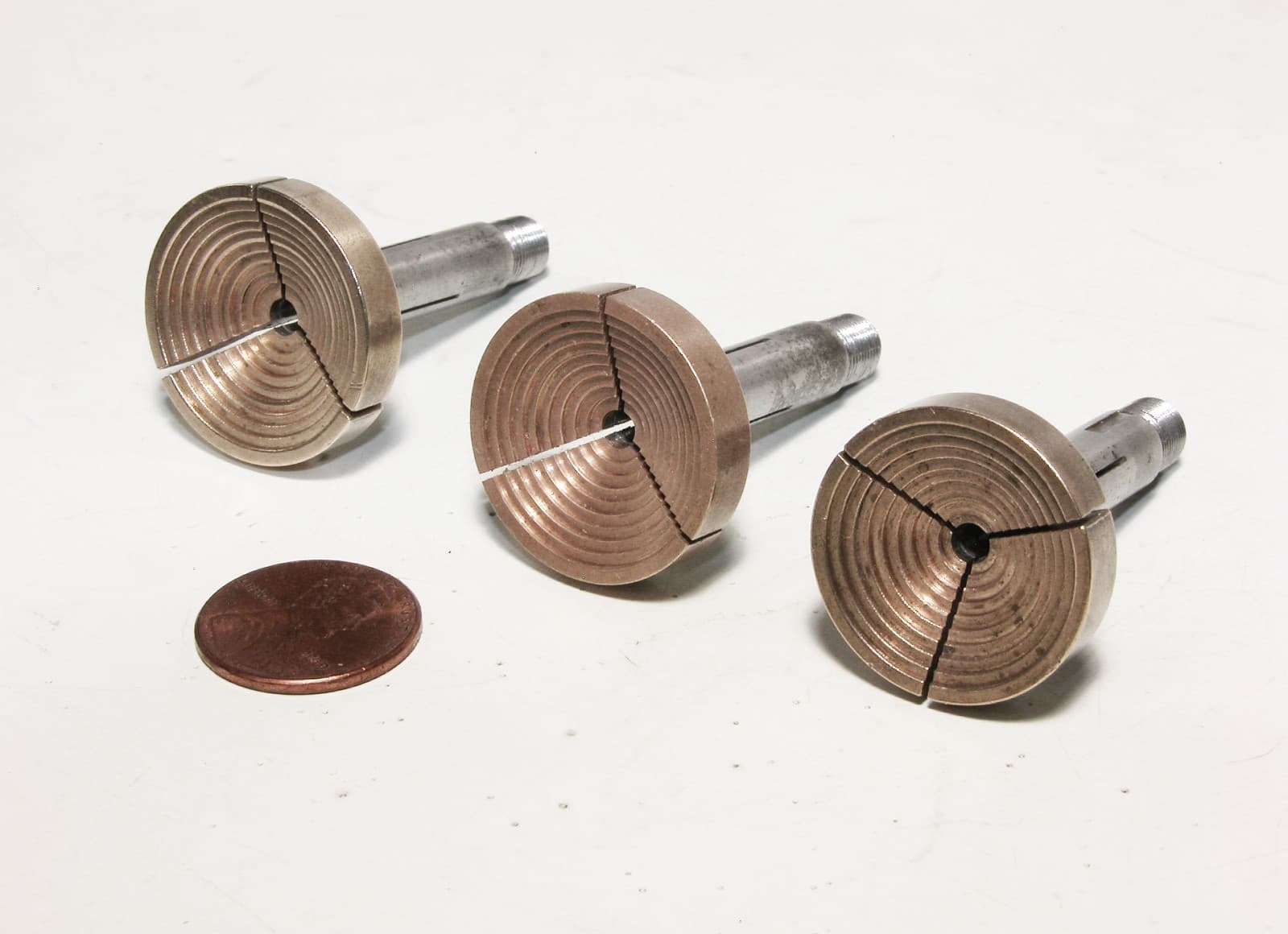 Vintage Watchmaker 8mm Concave/Internal Step Chucks, Size 1, 3, & 5