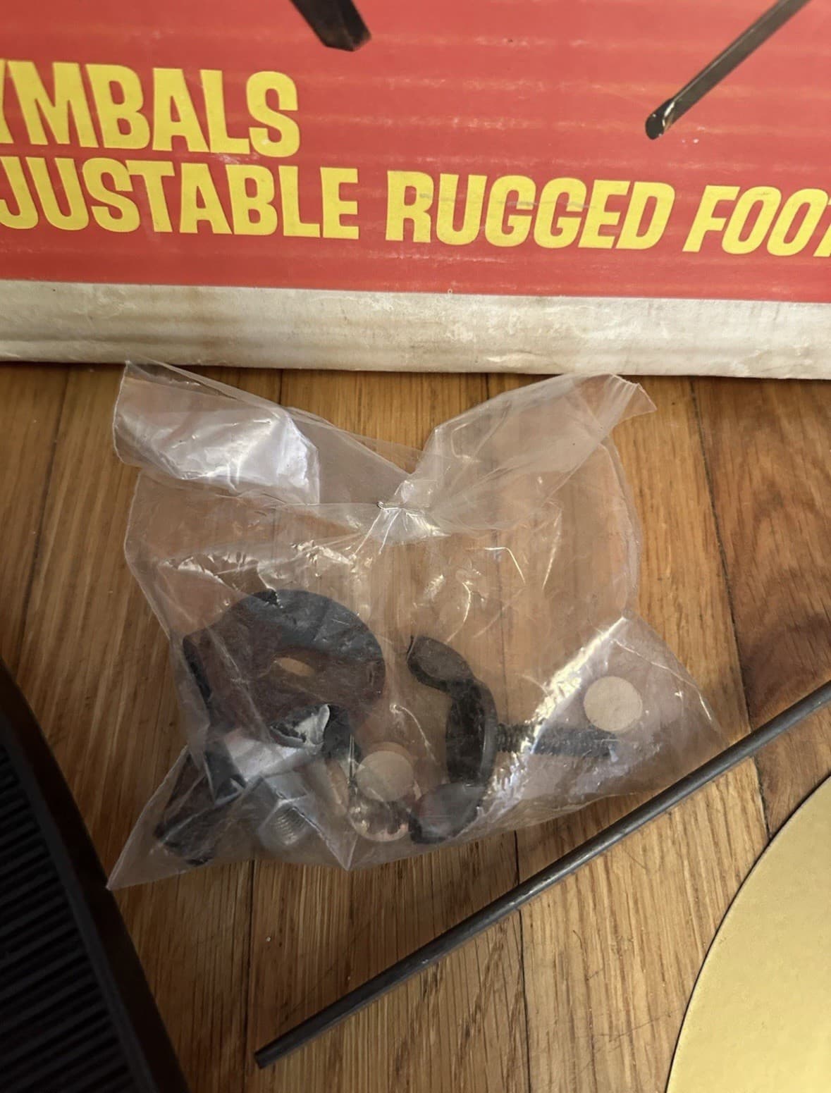 Vintage Remco The Beatles Liverpool Compact Hi-Hat 2 Cymbals Foot Pedal RARE  5