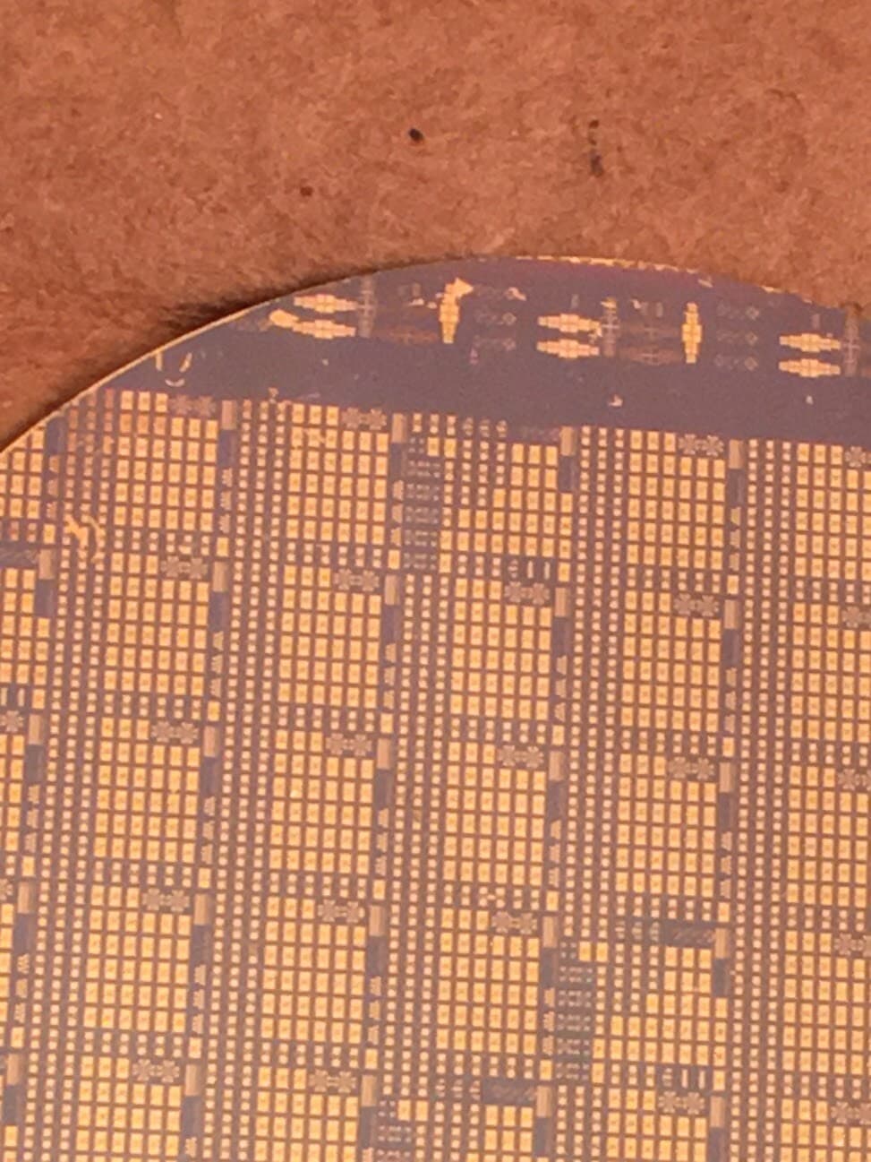 2" Gold Silicon Wafer Unique Extremely Rare RF NAND Vintage CPU Chip 5