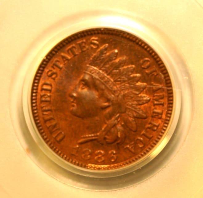 1886 Indian Cent, Type 1, PCGS 64BN