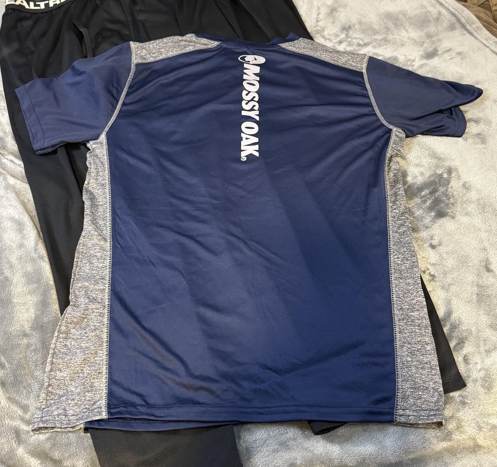 Mossy Oak Shirt + 2 Realtree Pants Mens Large Navy Black 2 Piece Set Base Layer 5