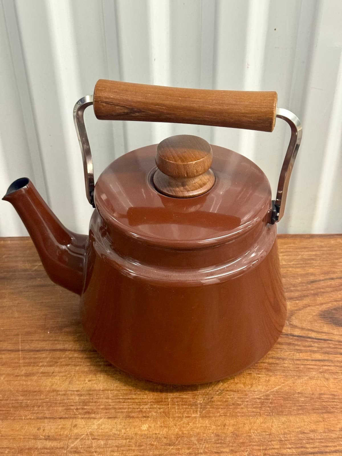 Vintage Dansk Kobestyle Brown Tea Kettle Unused W/ Label Made In Japan