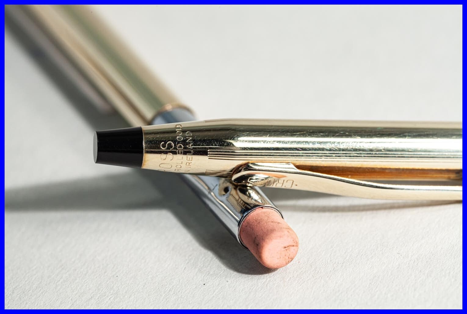 Cross Set Ballpoint Pen + Pencil with Box in 10KT Gold - Made in Ireland 5