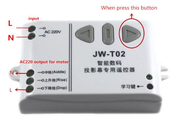 Motorised Projector Screen Remote Control RF Remote Automation For Curtain Blind 5