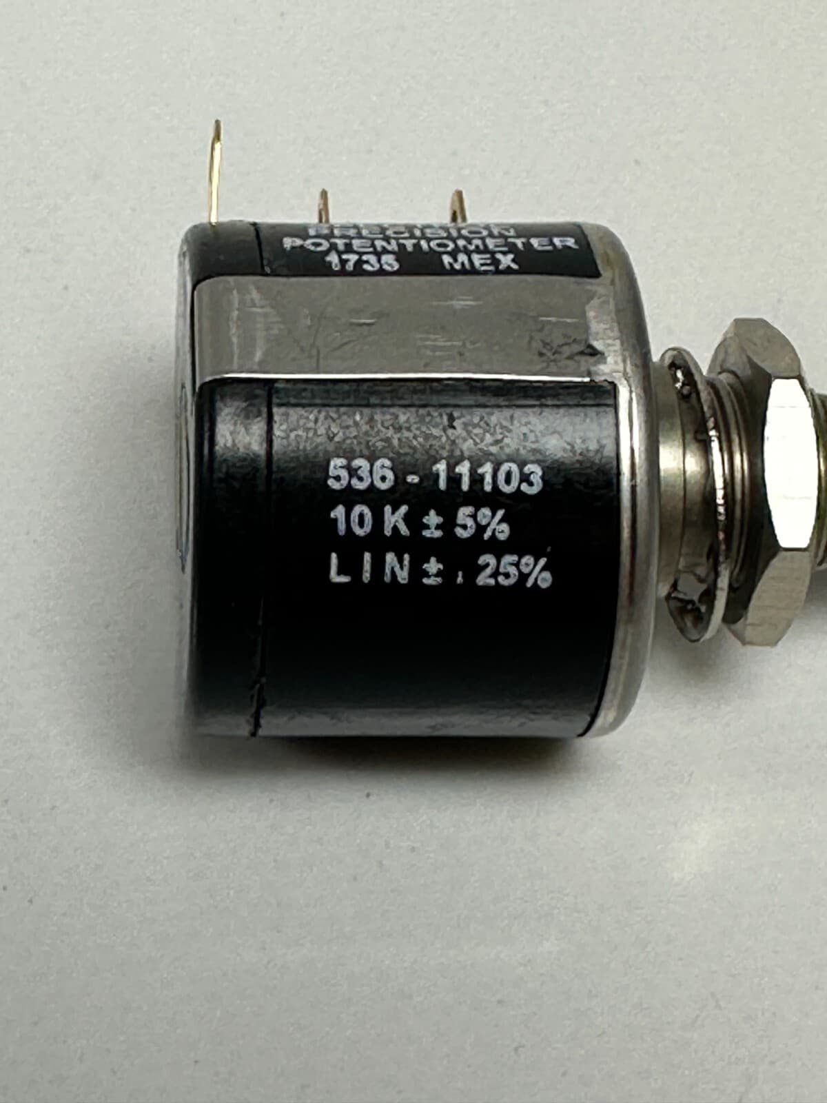 Spectrol Vishay 536-1-1-103 Potentiometer 10/Kilohms/LIN 25% 10 Turns Shaft 0.2 4
