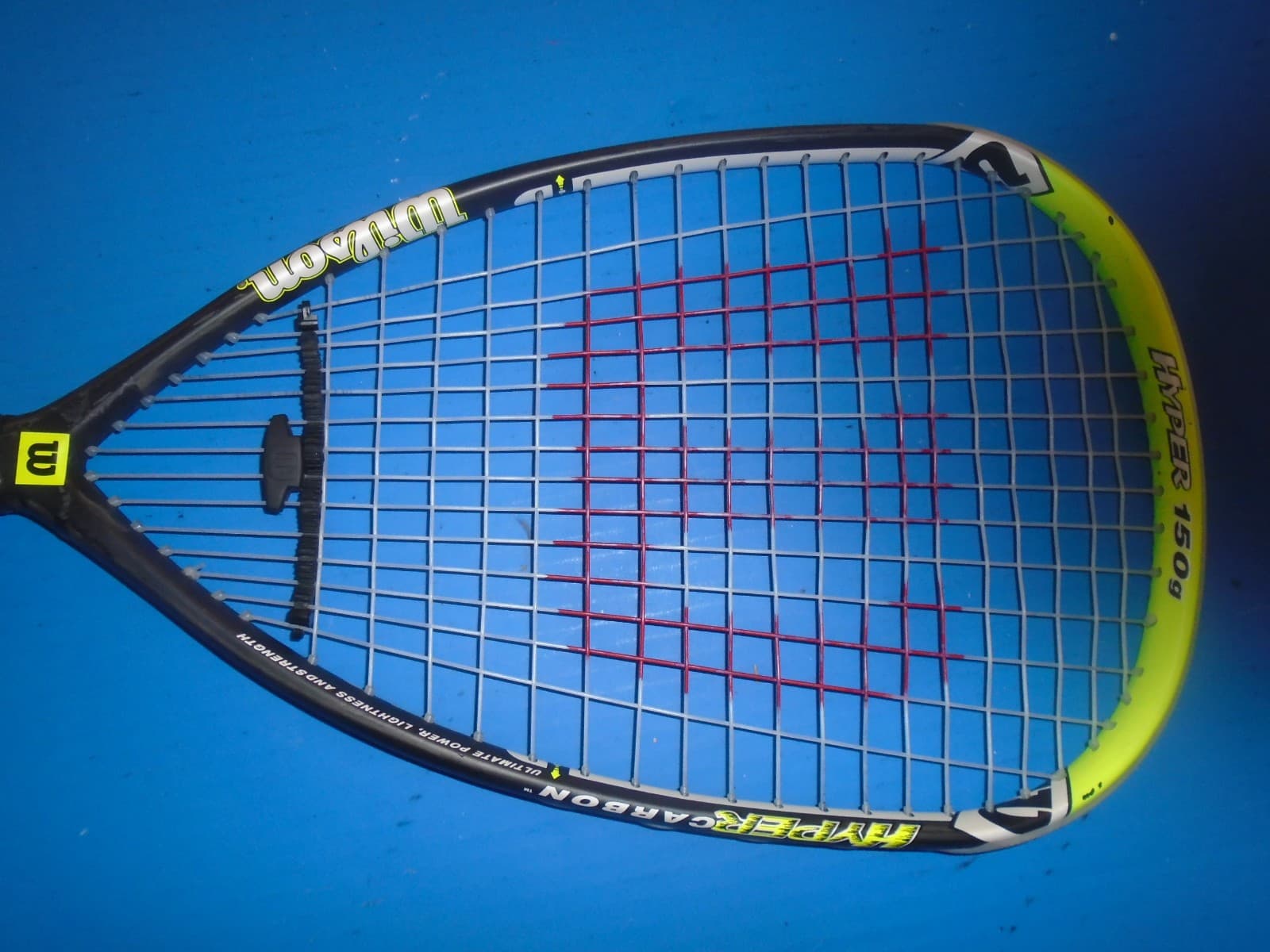 Wilson Hyper Carbon 150g Racquetball Racquet + Case. S-SM grip. VG. 3