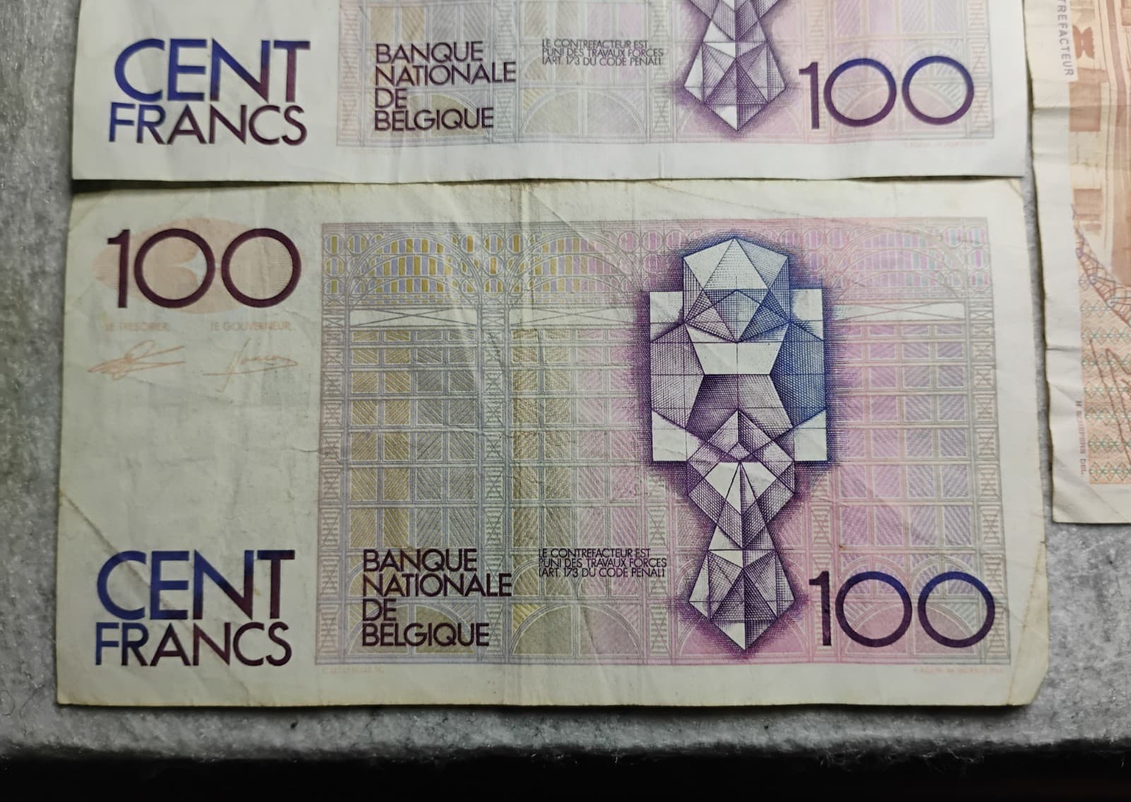  Belgium Franc Assorted Currency Notes  Coin Lot  World Money 1966 1989  6