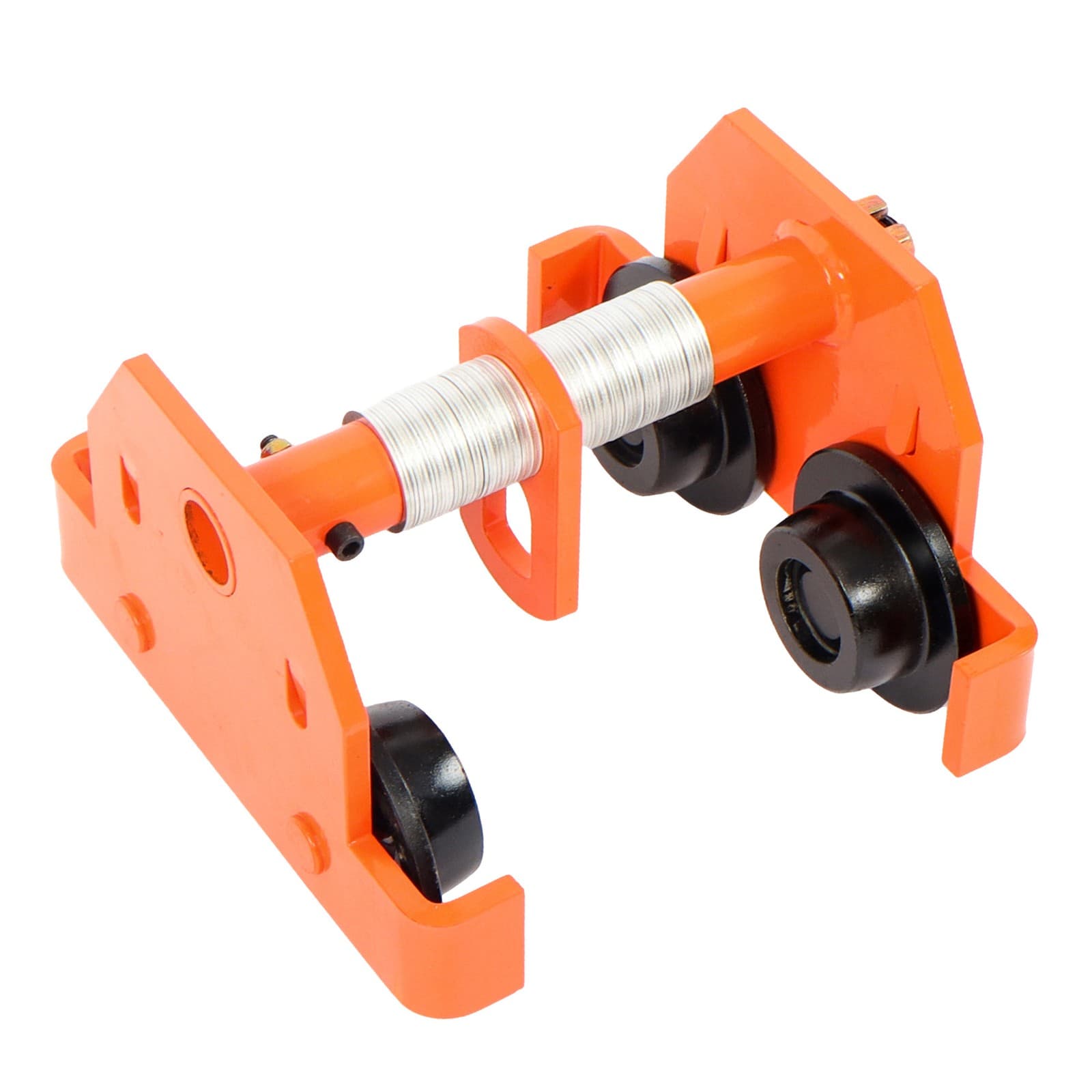 4400LBS/2 Ton I-Beam Hand Trolley Alloy Steel 65-190mm Adjustable Dual Wheels