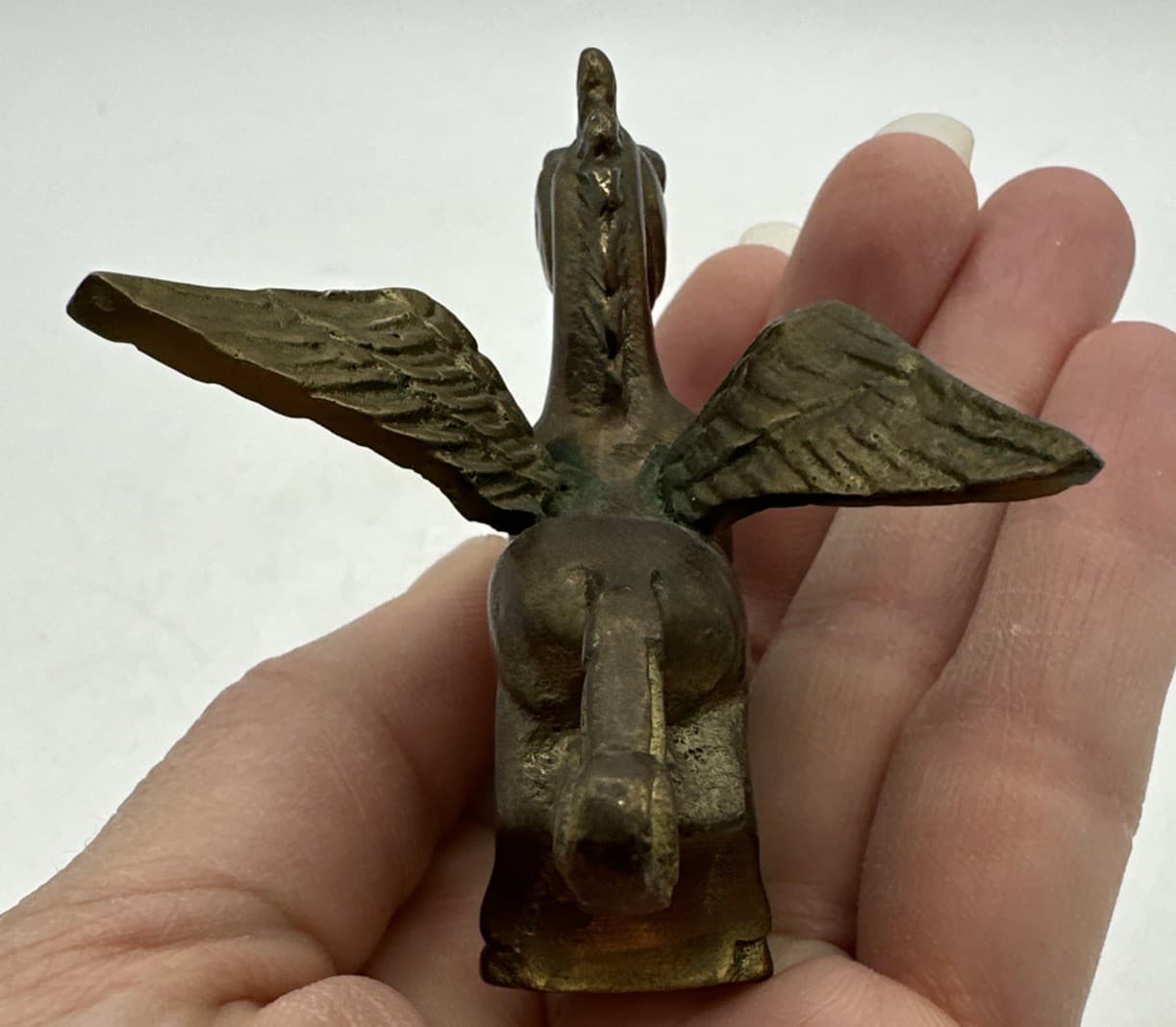 Vintage Brass Pegasus Figurine Winged Horse Mythical Figure 4