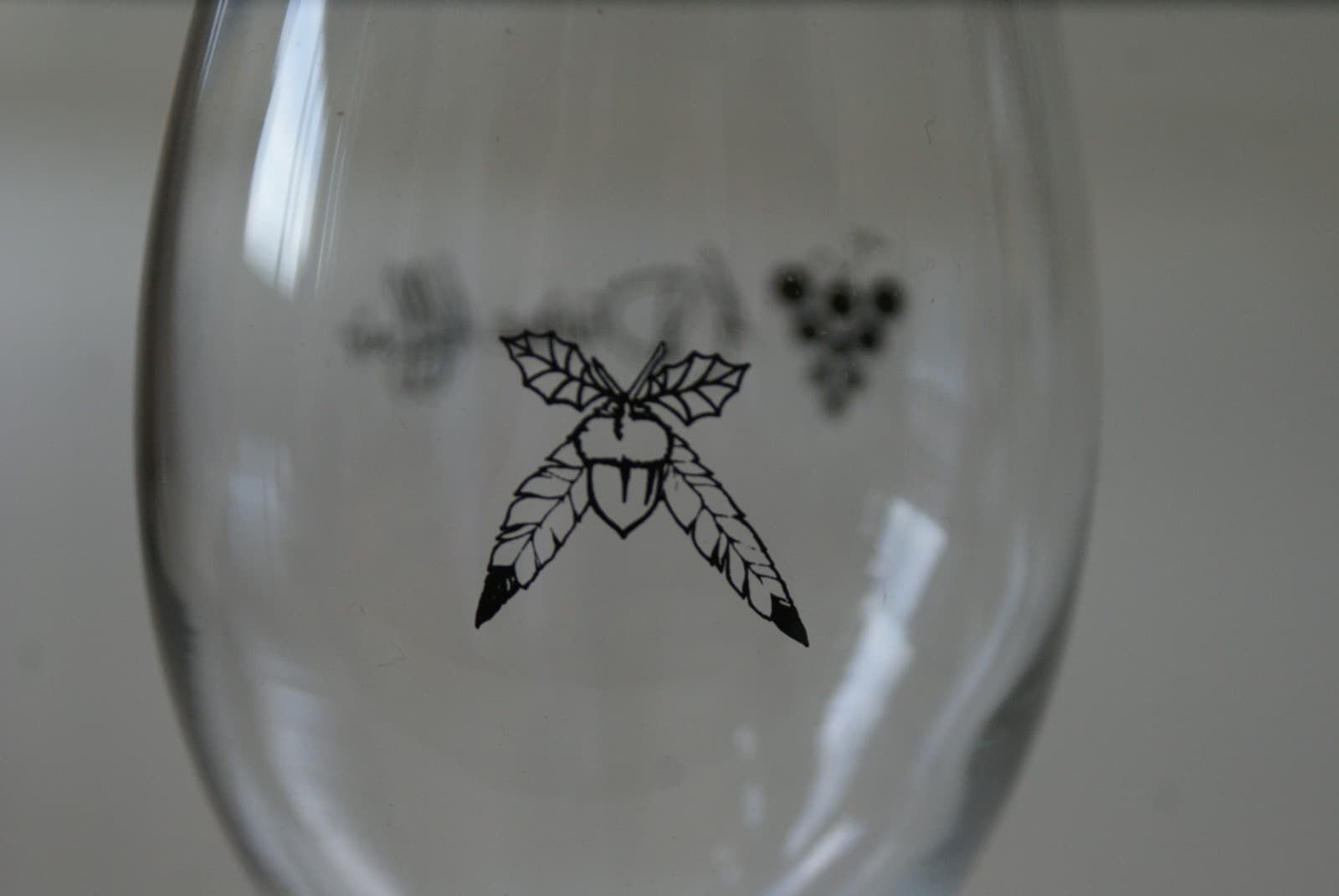 Wine Glass "A Divine Affair" Indian Decor 7" L#876 3