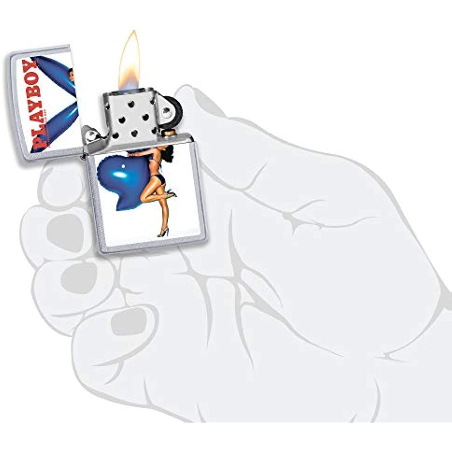 Zippo Playboy July 77 Cover Satin Chrome Windproof Lighter NEW RARE 6