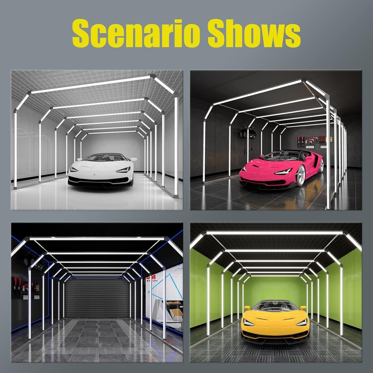 LED Tunnel Lighting Car Detailing Tunnel Light 6500K for Garage Workshop 6