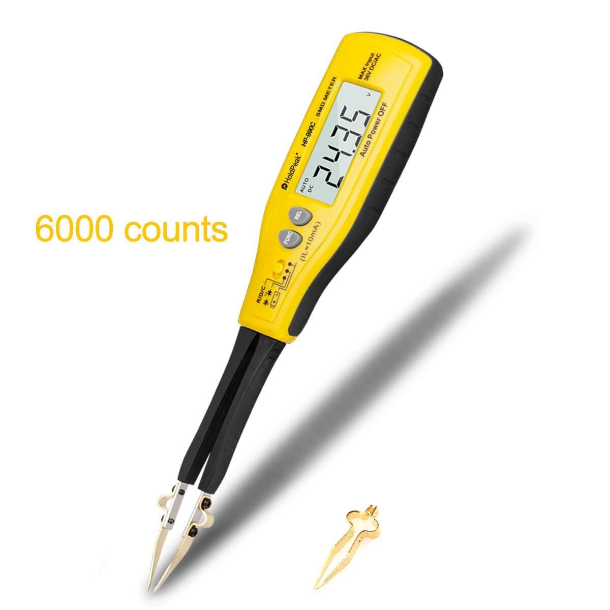 SMD Tester Meter Zener Diode LED Battery Power Test Continuity Check Tweezer DIP 6