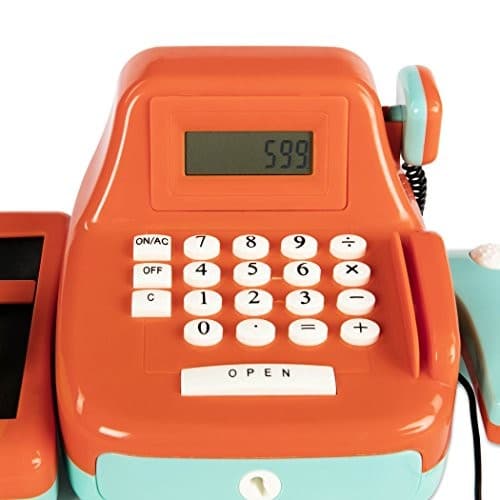  Cash Register Toy Playset – Pretend Play Kids Calculator Cash Register with  3